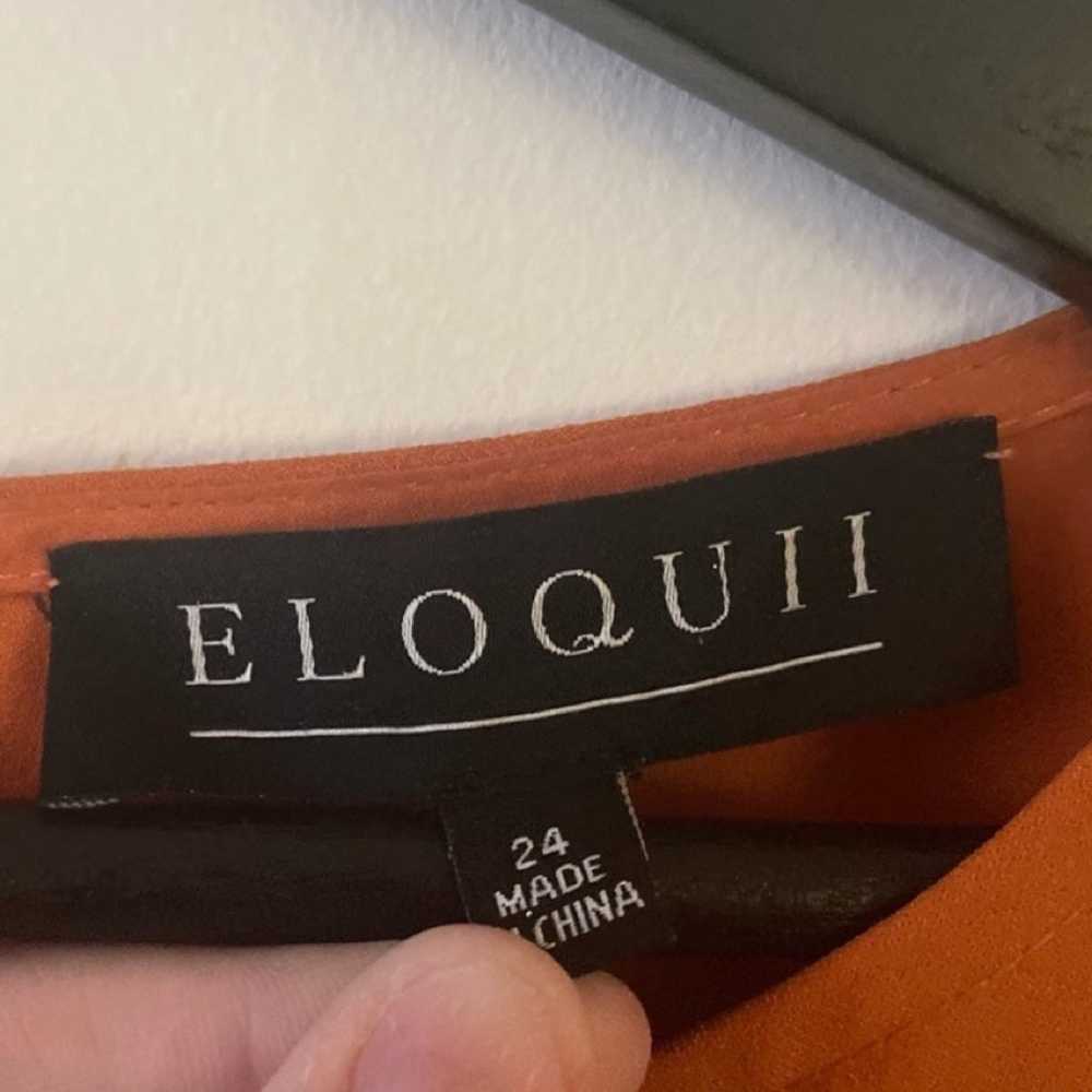 Eloquii Orange Pleated Hem Top! - image 5