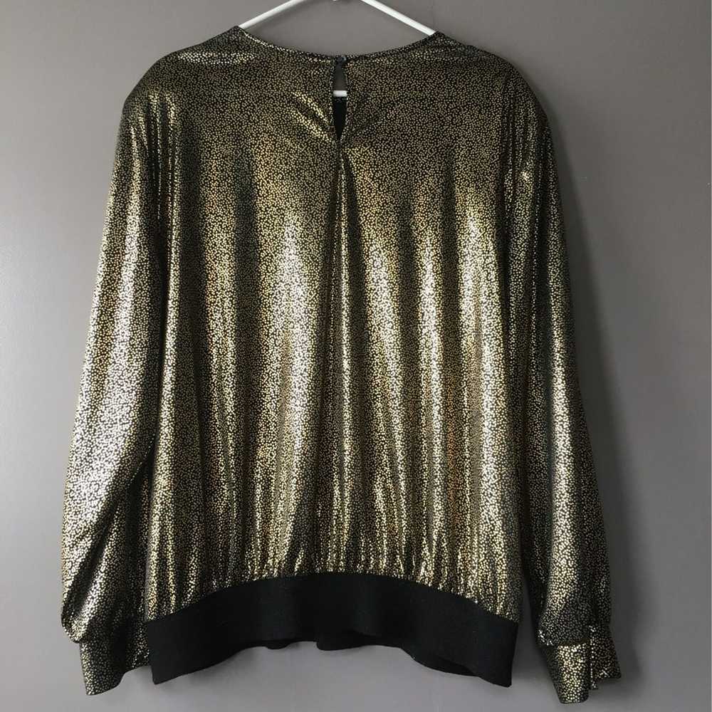 Vintage Laura Lee Gold & Black Blouse - image 2