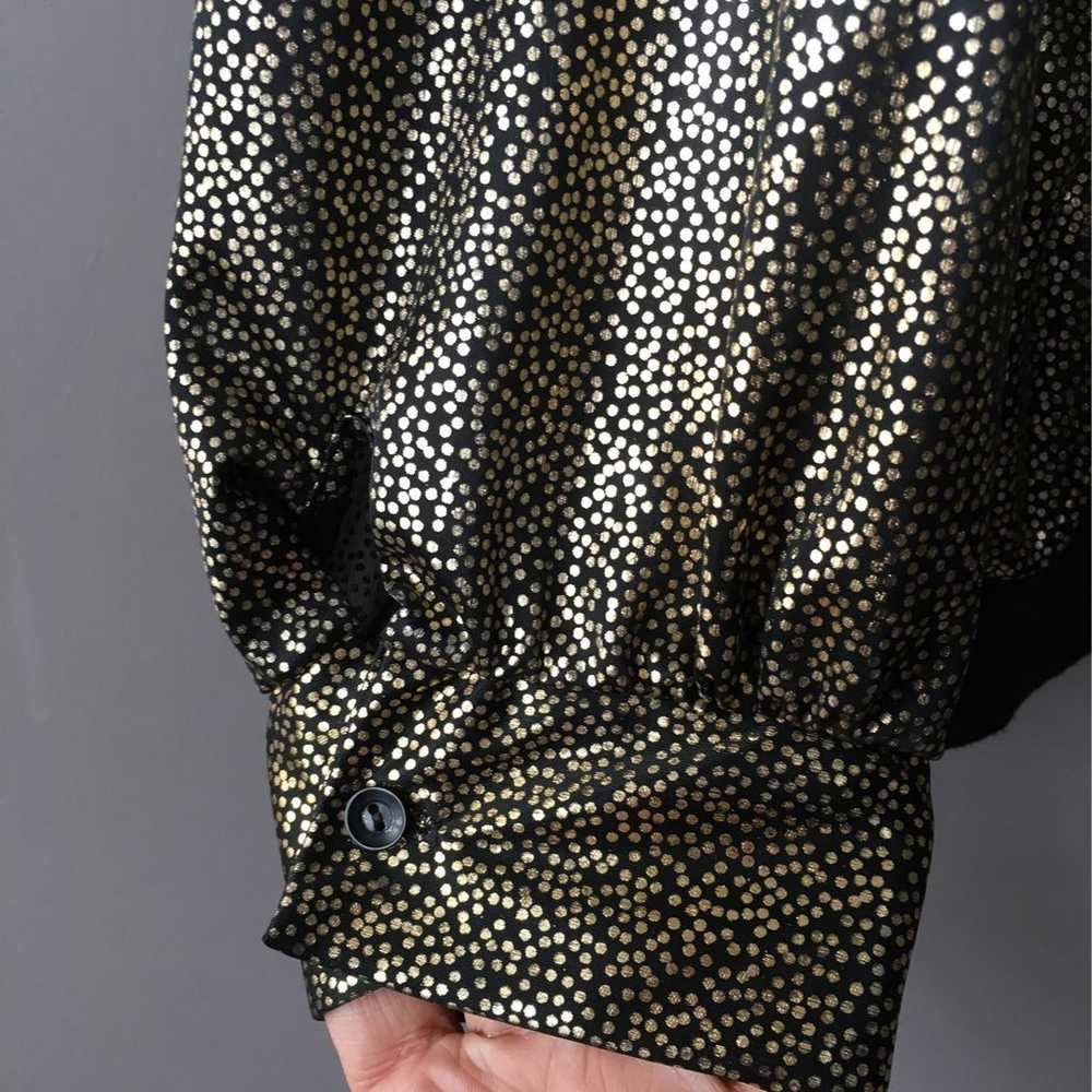 Vintage Laura Lee Gold & Black Blouse - image 4