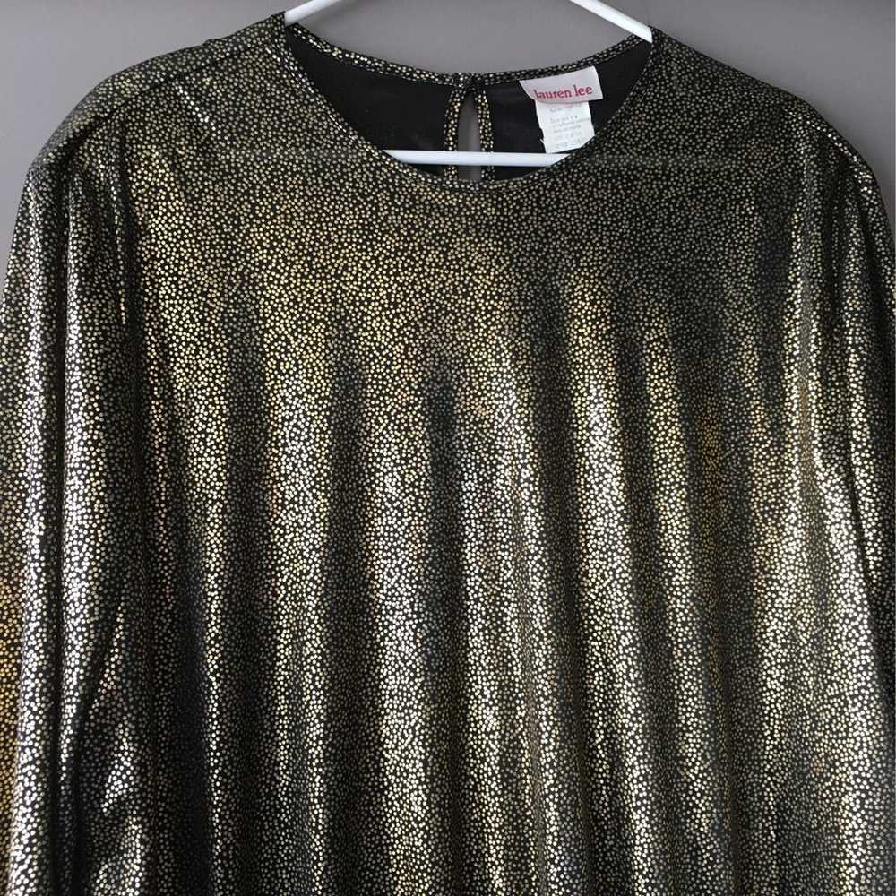 Vintage Laura Lee Gold & Black Blouse - image 6