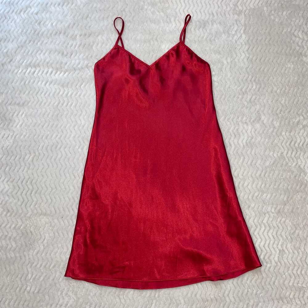 Vintage Red Slip Dress - image 1