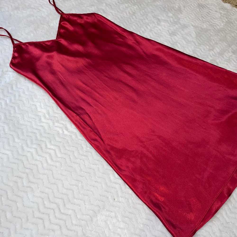 Vintage Red Slip Dress - image 2