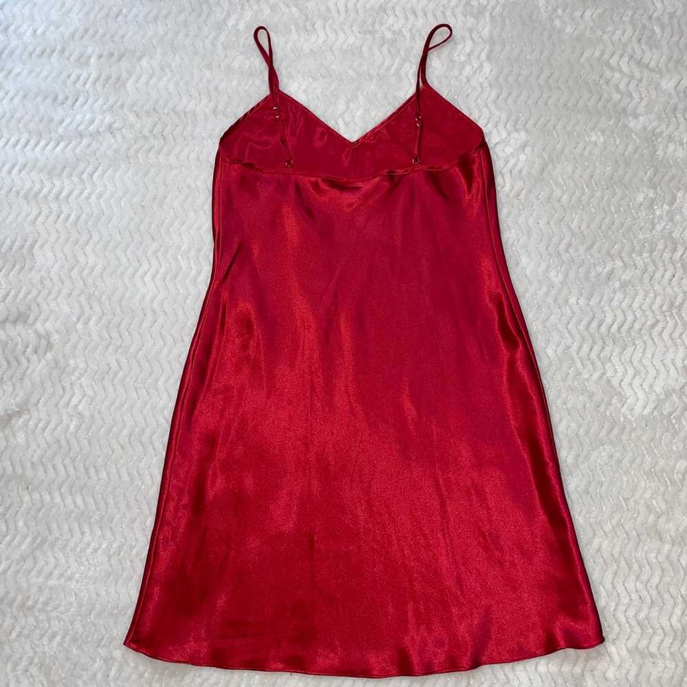 Vintage Red Slip Dress - image 4