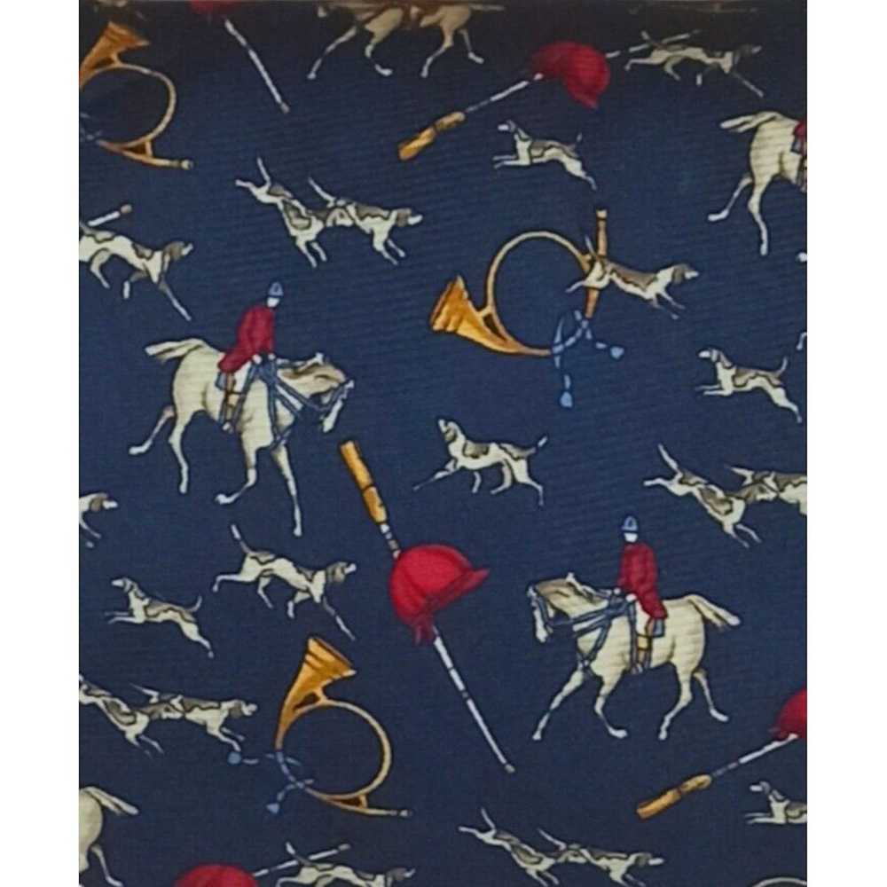 Designer HUGH PARSONS Hunting Silk Tie HANDMADE E… - image 5