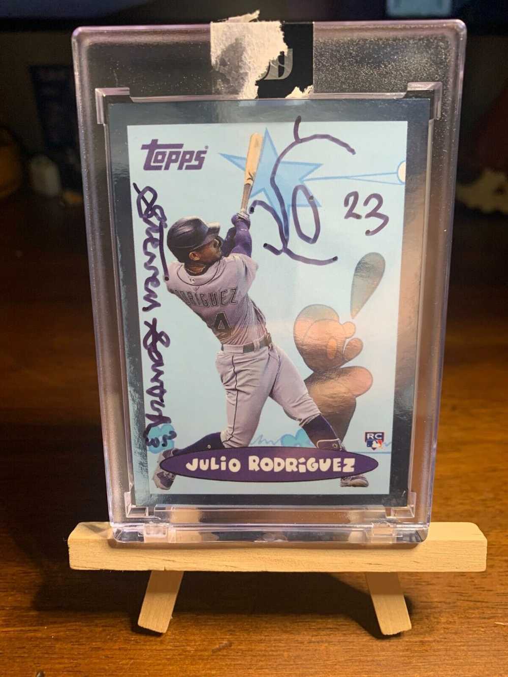 Father Steve SIGNED TOPPS JULIO RODRIGUEZ CARD 53… - image 1