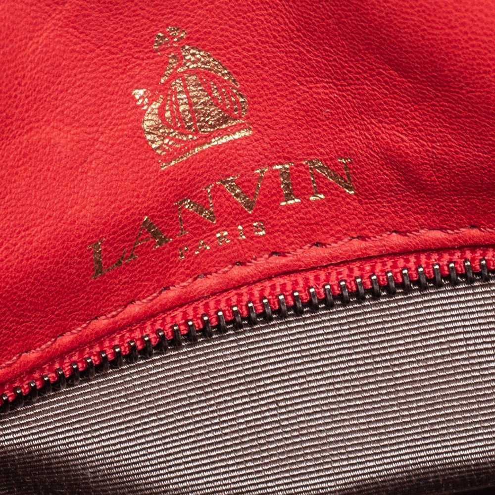 Lanvin Lanvin Orange Quilted Leather Medium Happy… - image 8