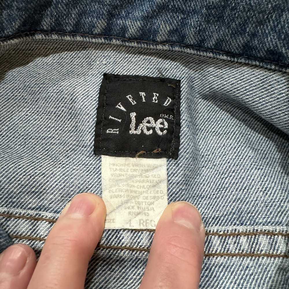 Lee × Vintage Vintage Lee Riveted Denim Jean Cowb… - image 3