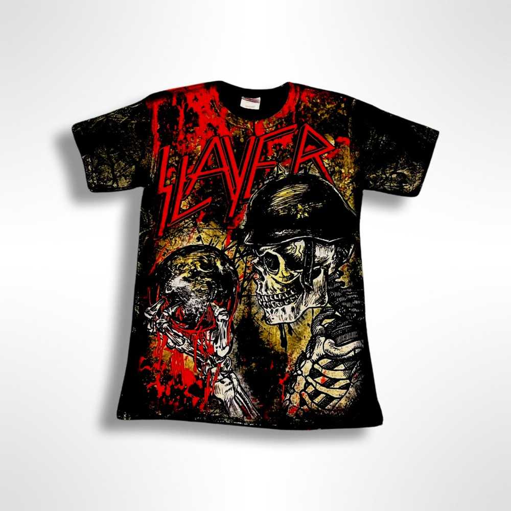 Band Tees × Rare × Vintage Rare Slayer AOP T-Shirt - image 1