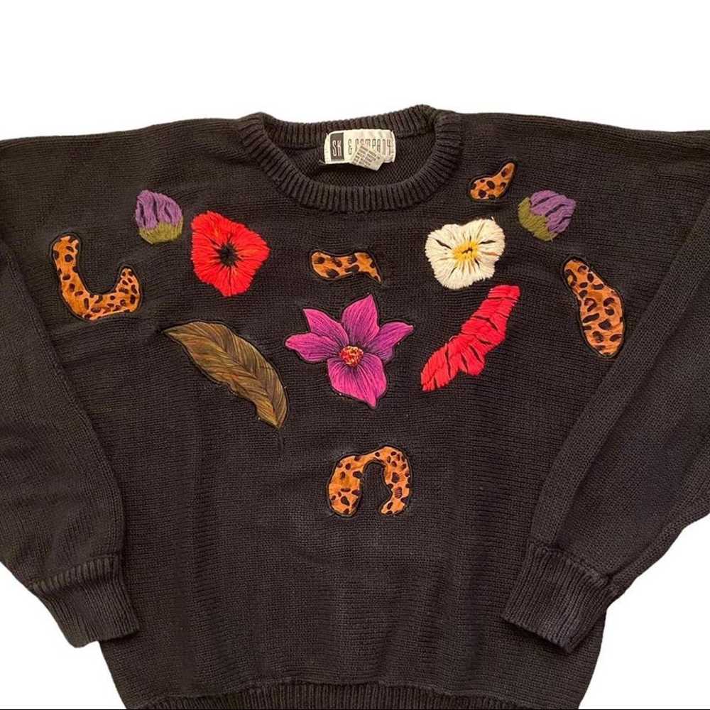 Vintage Floral Sweater - image 2