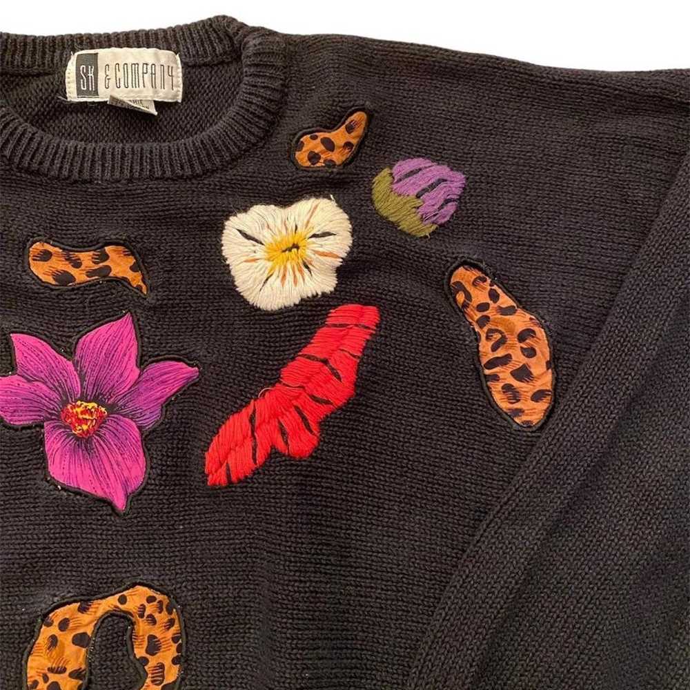 Vintage Floral Sweater - image 3