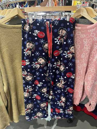 Vintage Y2K Betty Boop Cute Pajama Pants Size Large - Depop