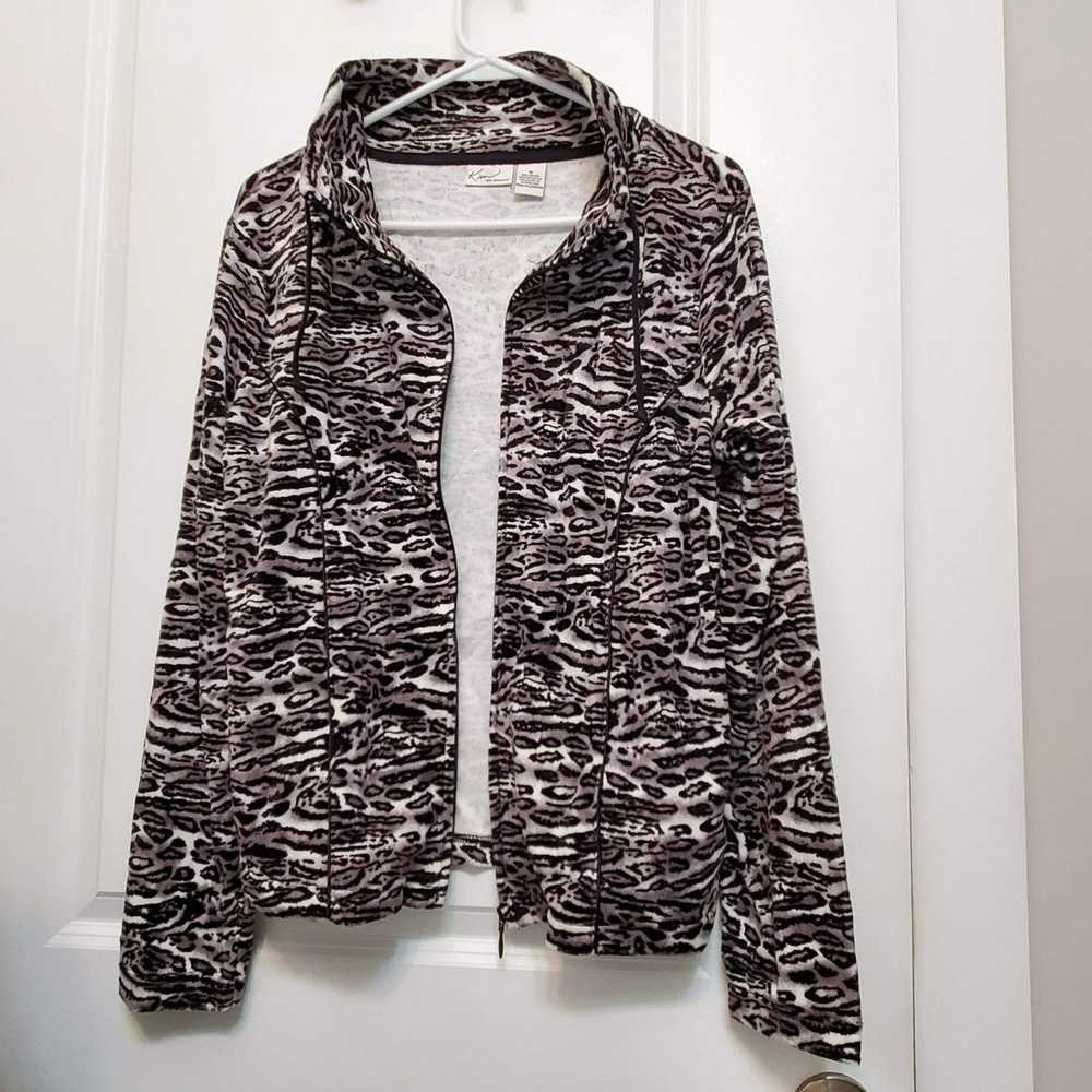 Other Kim Rogers Animal Print Full-Zip Fleece Jac… - image 2