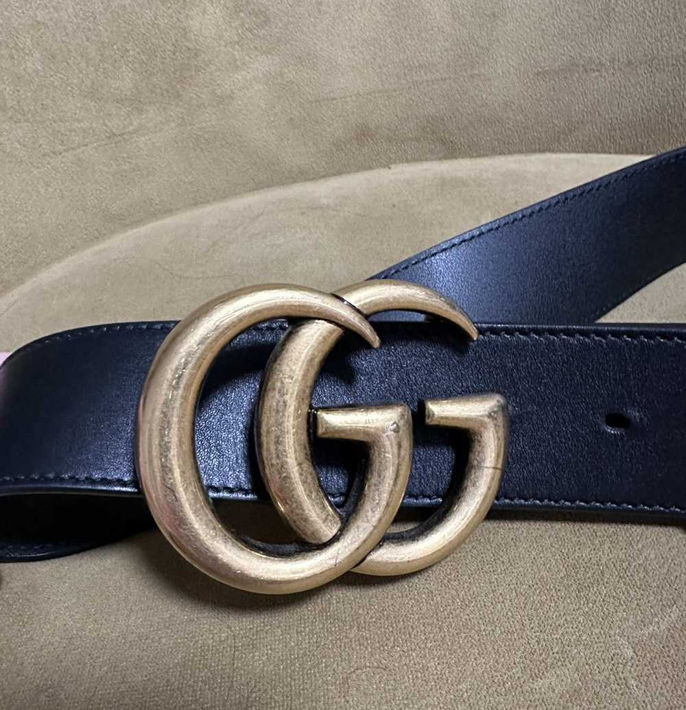 Gucci Gucci Belt, Women's Wide Black Leather - image 10