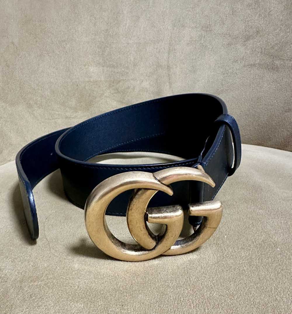 Gucci Gucci Belt, Women's Wide Black Leather - image 2