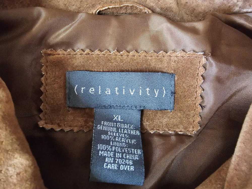 Designer Relativity 100% Genuine Leather Jacket L… - image 4