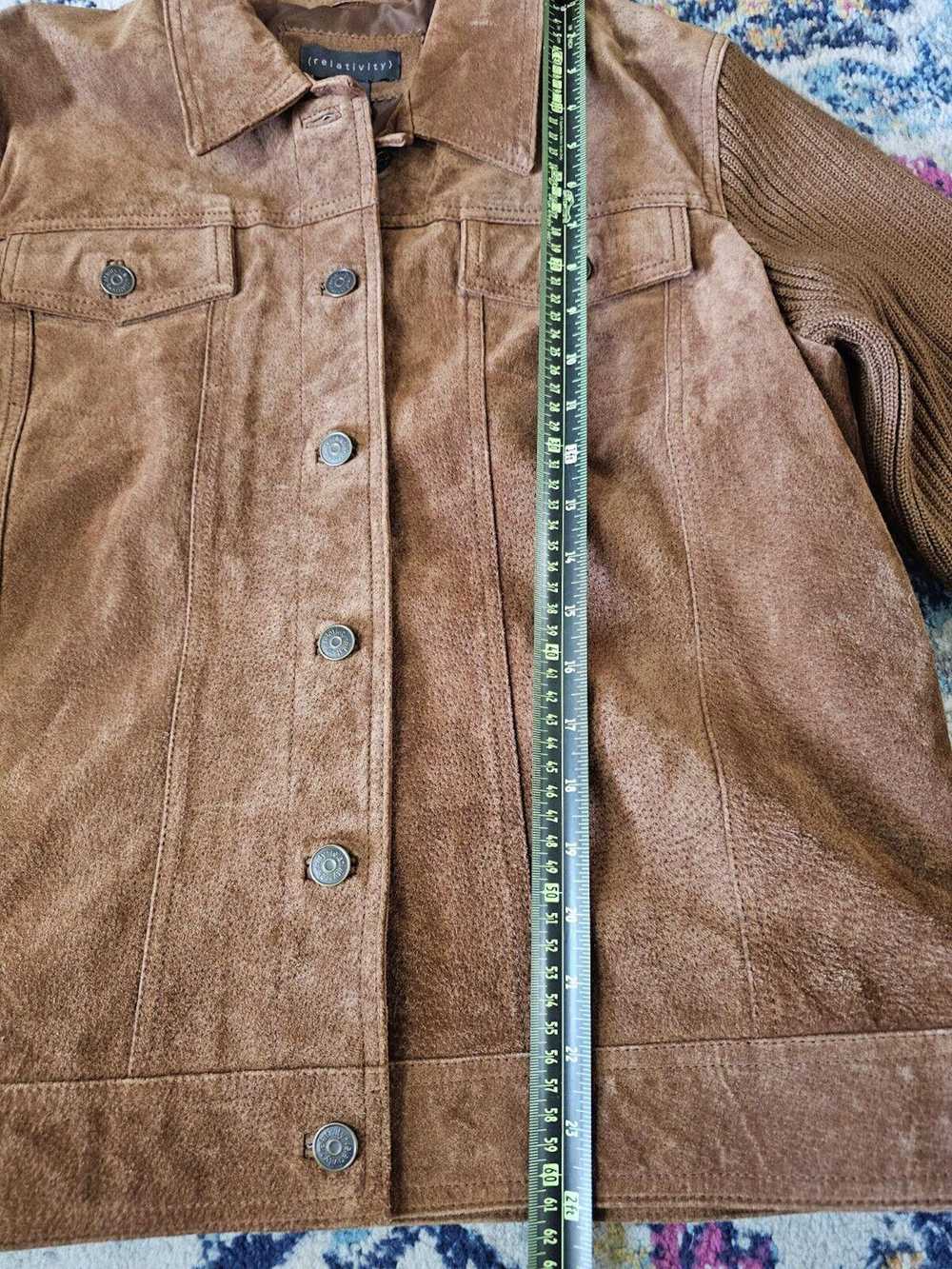 Designer Relativity 100% Genuine Leather Jacket L… - image 8