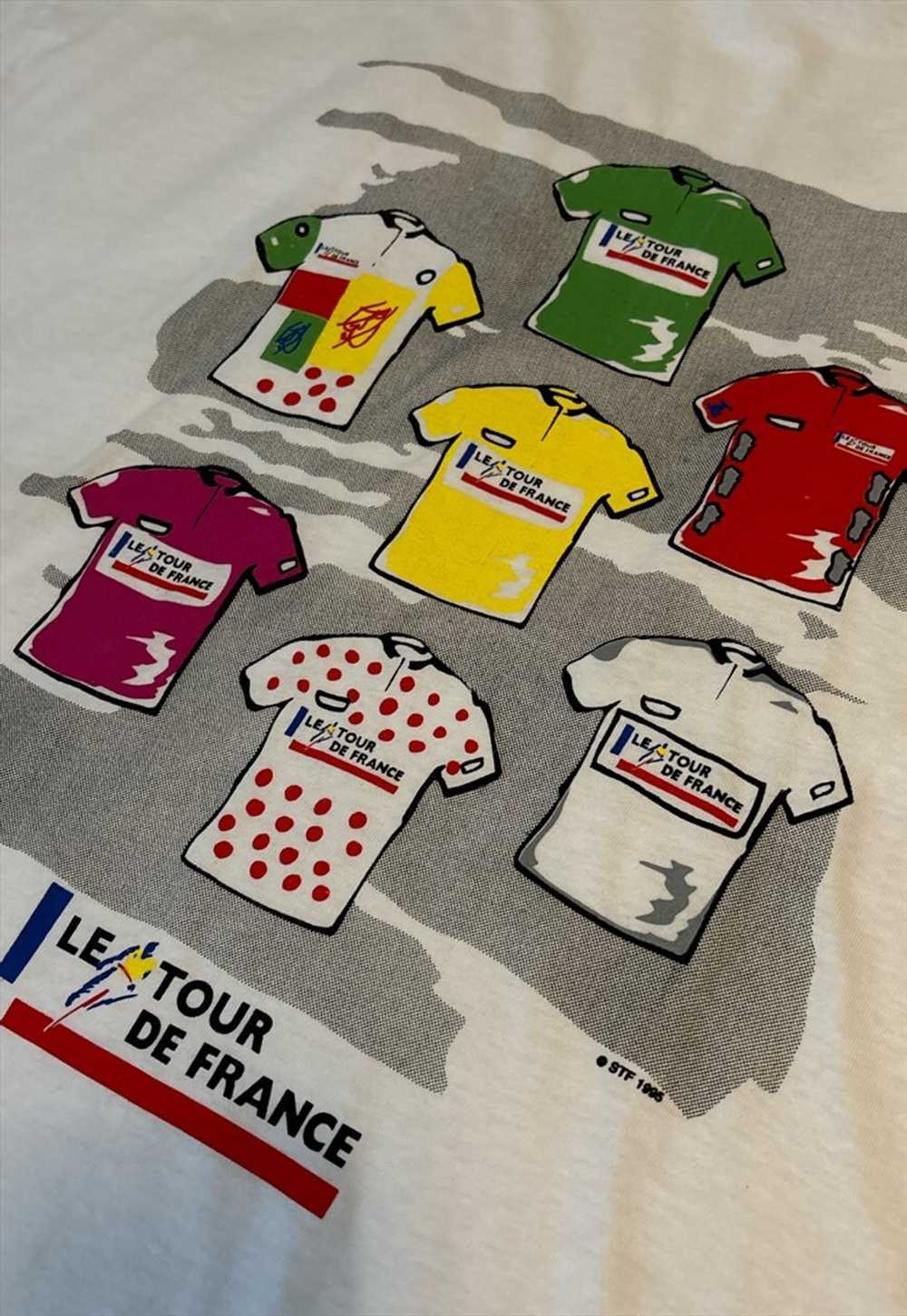 Vintage Hanes 1995 Tour de France white T-shirt B… - image 3
