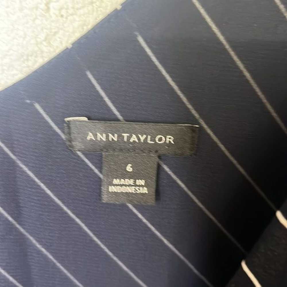 Ann Taylor Ann Taylor Petite 6 Navy White Chevron… - image 4