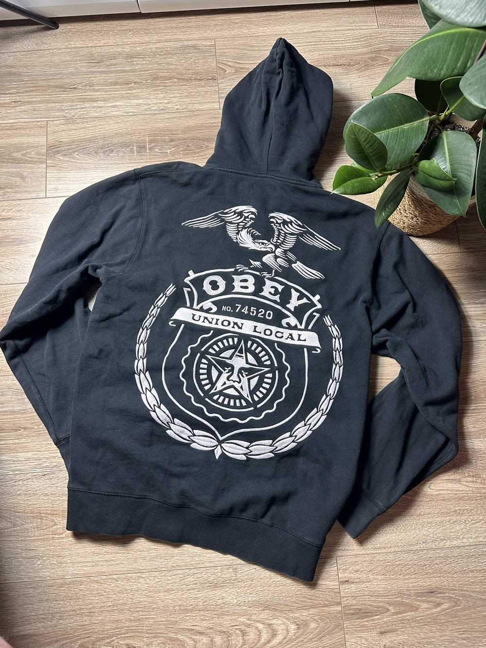 Obey × Streetwear × Vintage Obey Full Zip Black U… - image 1