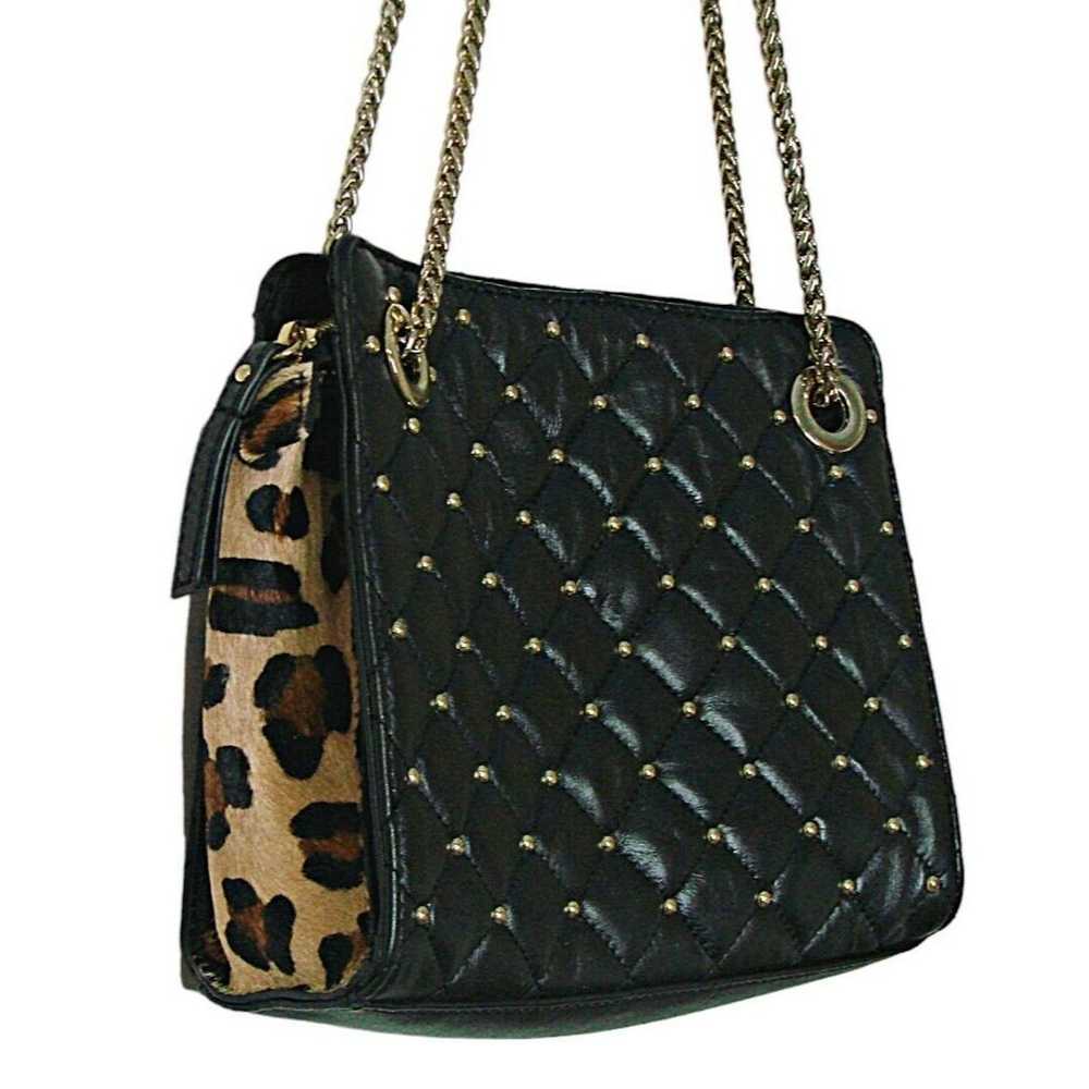 Chicos Chicos Handbag Quilted Studded Animal Prin… - image 1