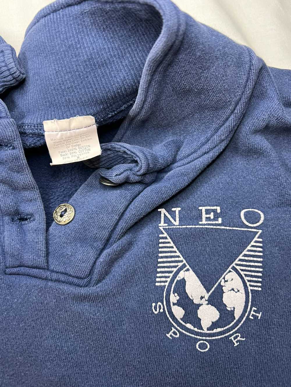 Vintage Vintage Neo Sport 1/4 Button Sweatshirt - image 2