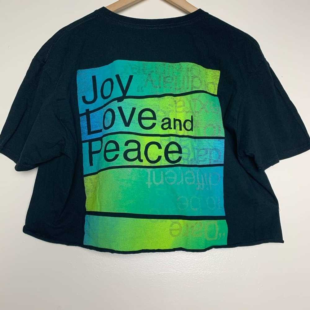 Gildan Gildan Black Joy, Love & Peace Cropped Tee… - image 5