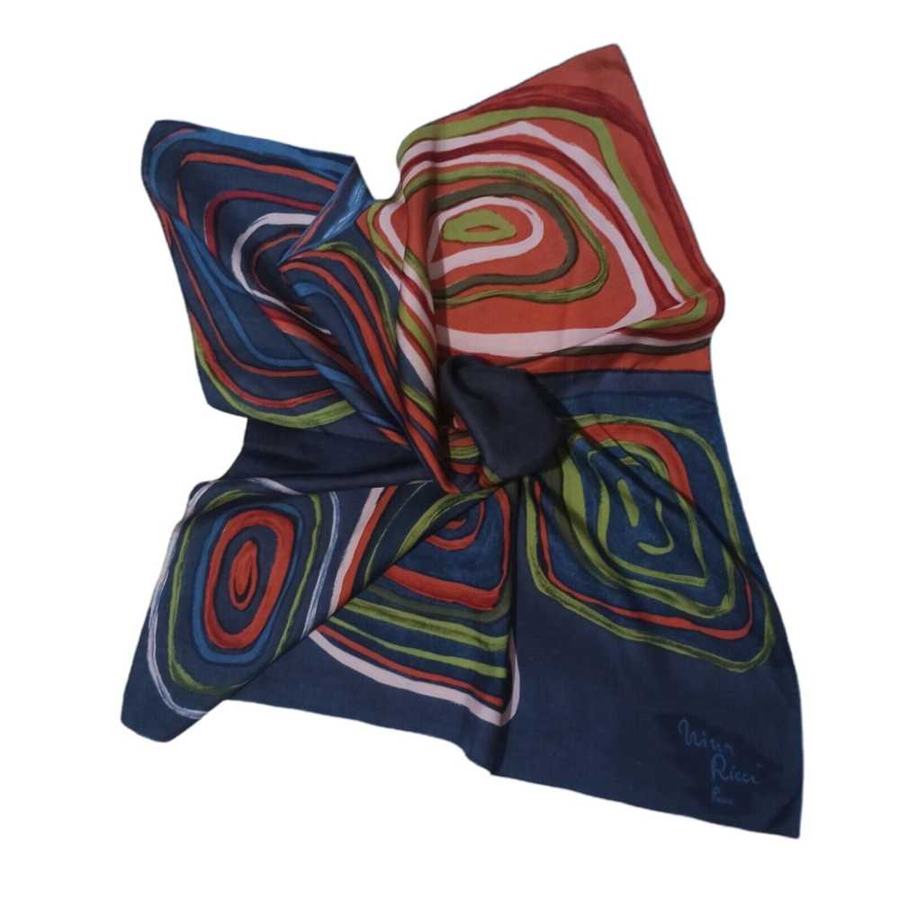 Nina Ricci NINA RICCI Art Silk Scarf ITALY 31"/ 2… - image 5