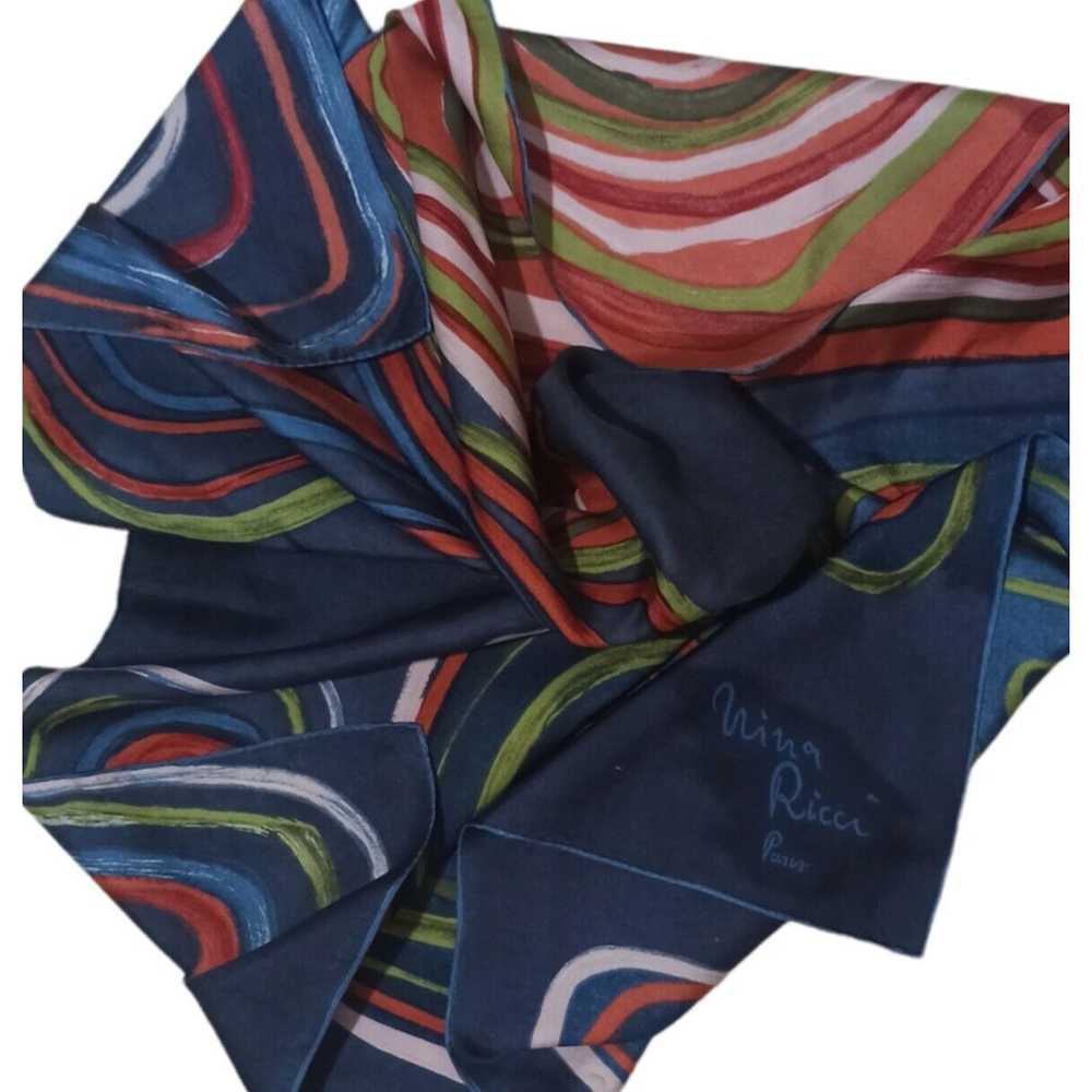 Nina Ricci NINA RICCI Art Silk Scarf ITALY 31"/ 2… - image 7