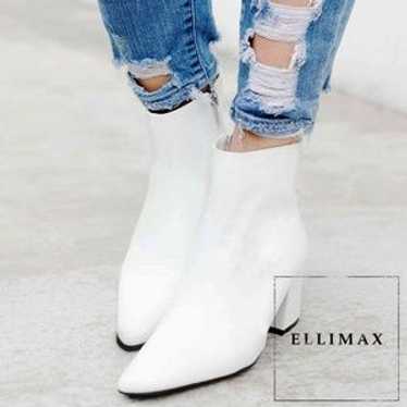 Newpointed Toe Booties Ankle Boot Block Low Heel - image 1