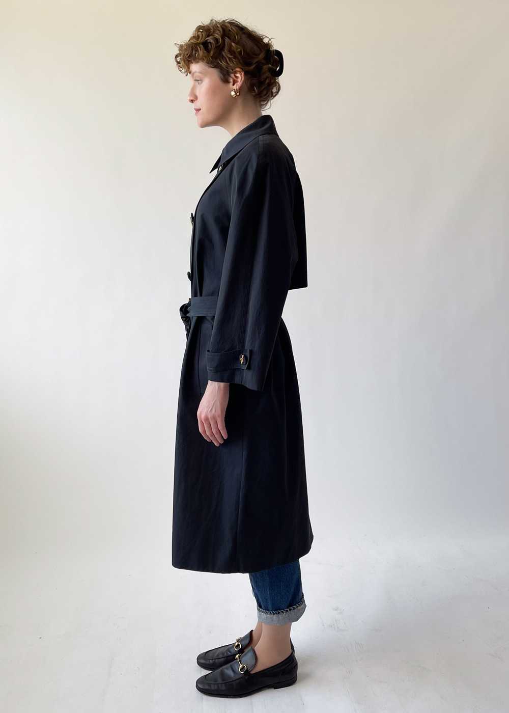 Vintage Louis Féraud Black Trench Coat - image 4