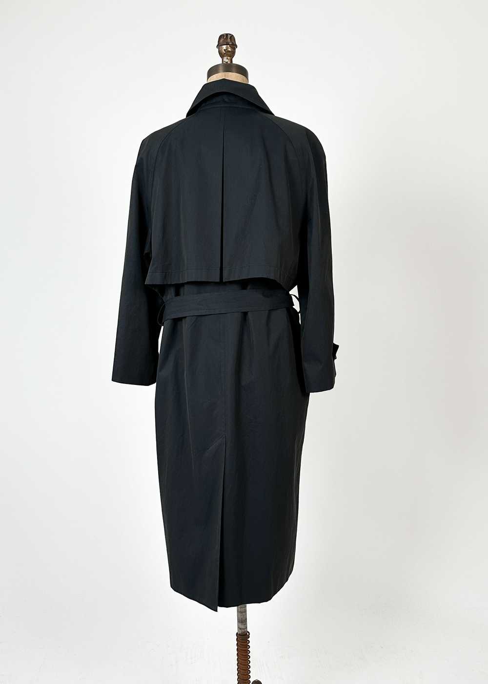 Vintage Louis Féraud Black Trench Coat - image 6