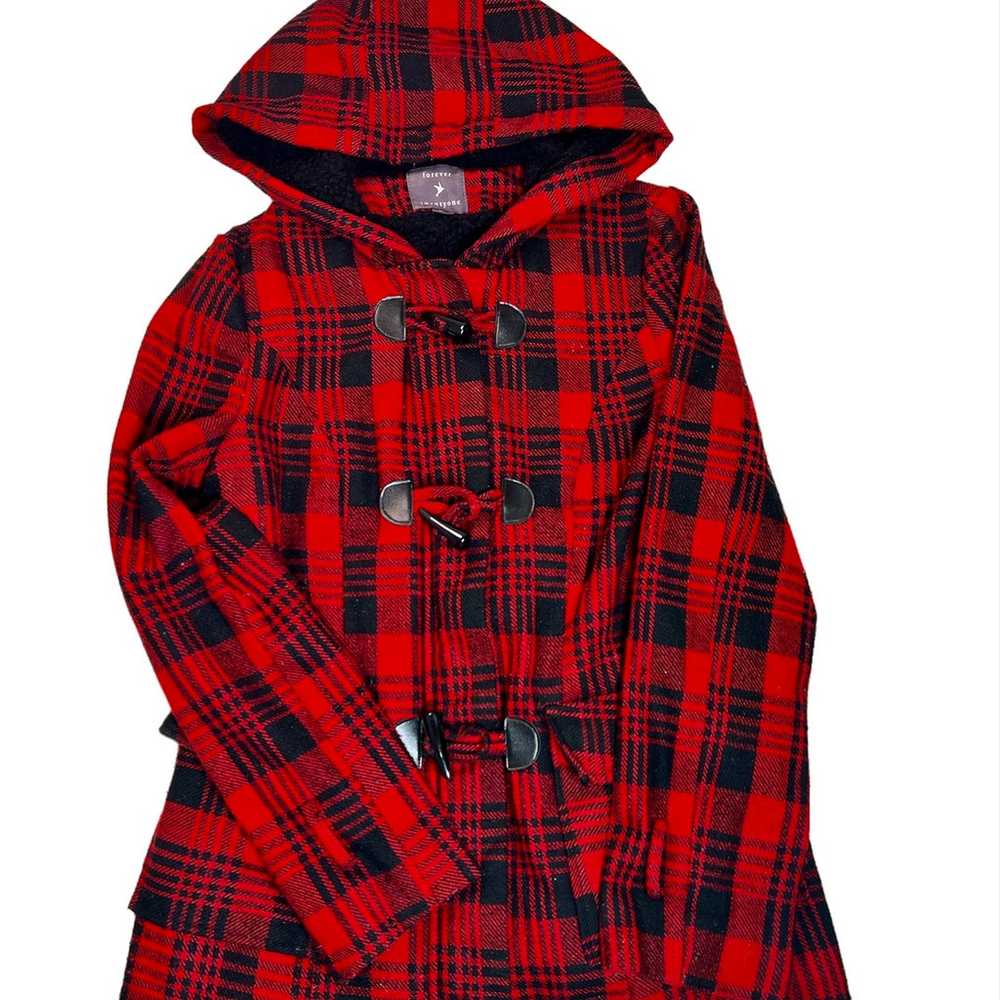 Vintage forever 21  2007 Plaid jacket coat peacoa… - image 1