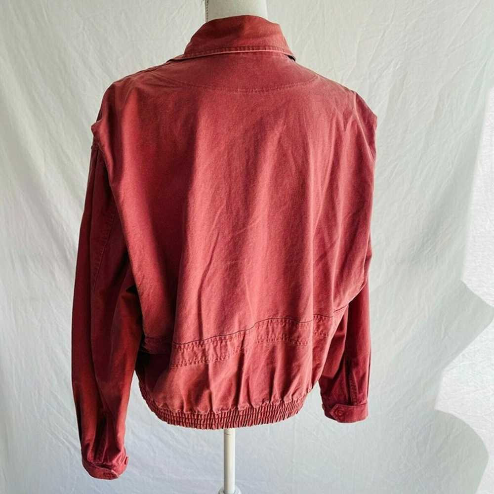 Woolrich Shacket Zip Up Long Sleeve Muted Red Bom… - image 8