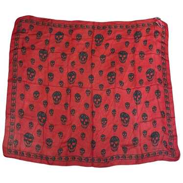 Alexander McQueen Red and Black Scarf - image 1