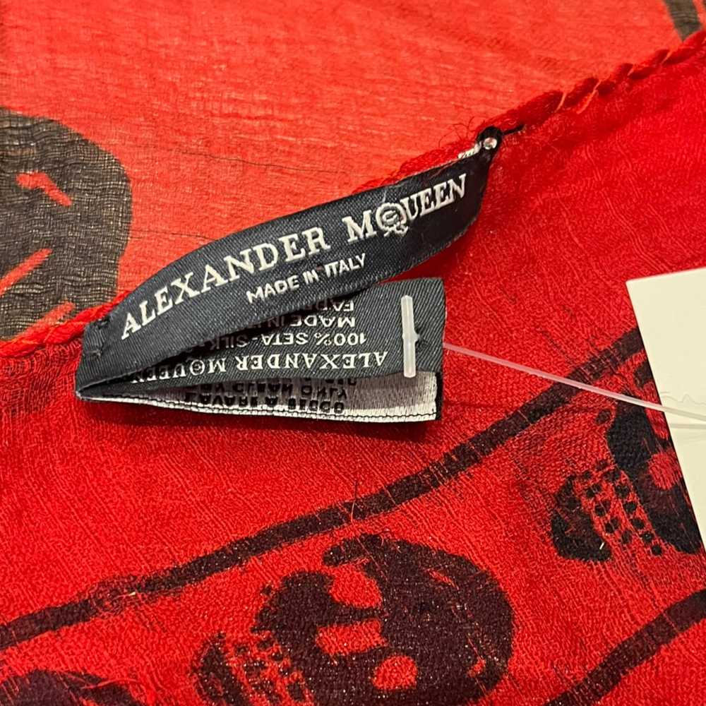 Alexander McQueen Red and Black Scarf - image 3