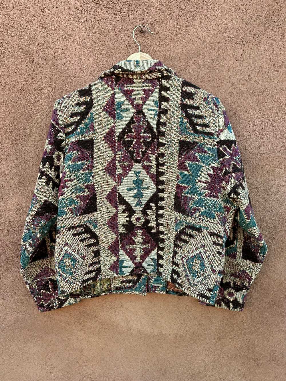 Southwest Style Tapestry Jacket with Concho Butto… - image 2