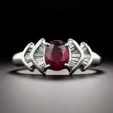 RUBY BAGUETTE AND ROUND DIAMOND BAND | Frassanito Jewelers