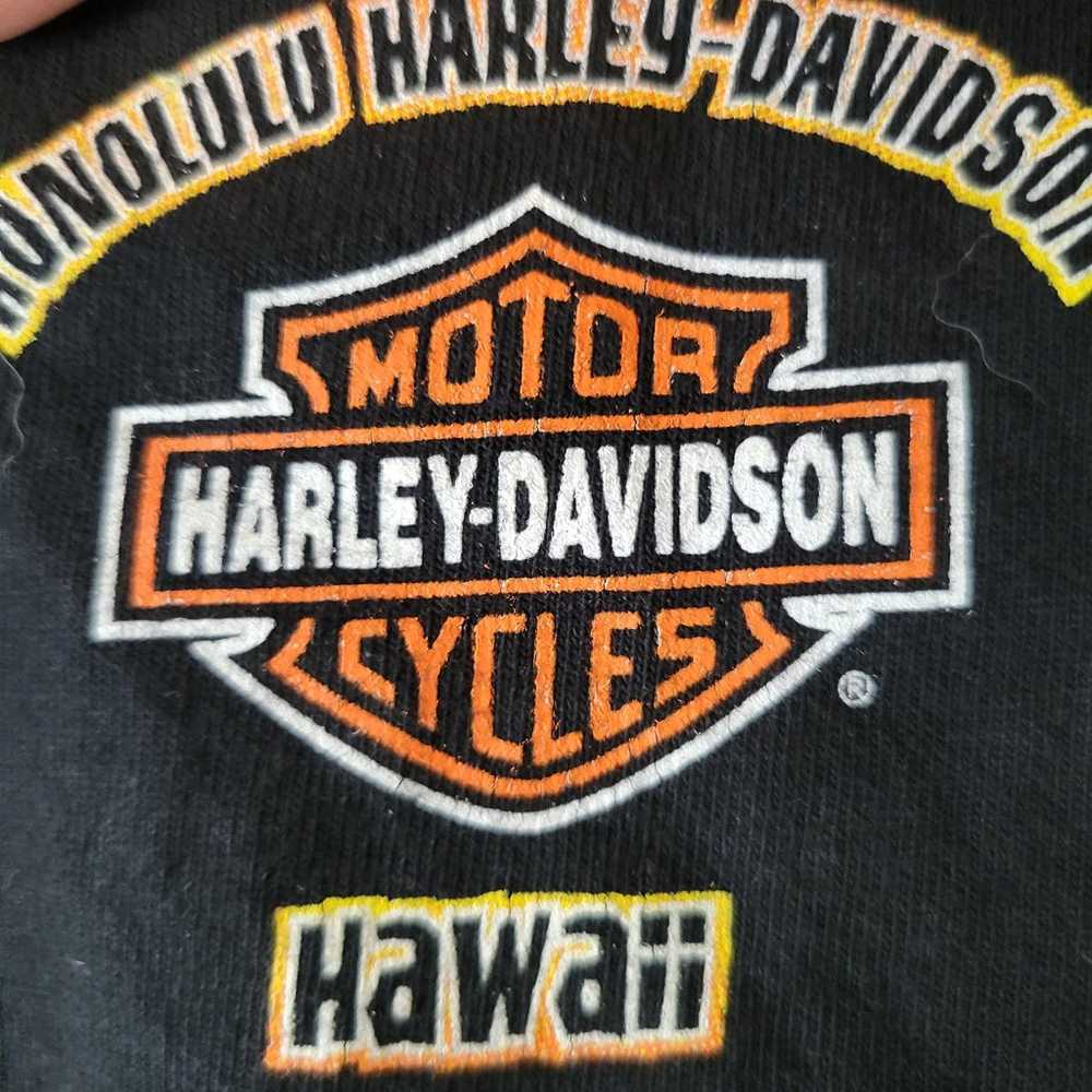 90S PACIFIC HARLEY DAVIDSON HONOLULU HAWAII TIKI … - image 3