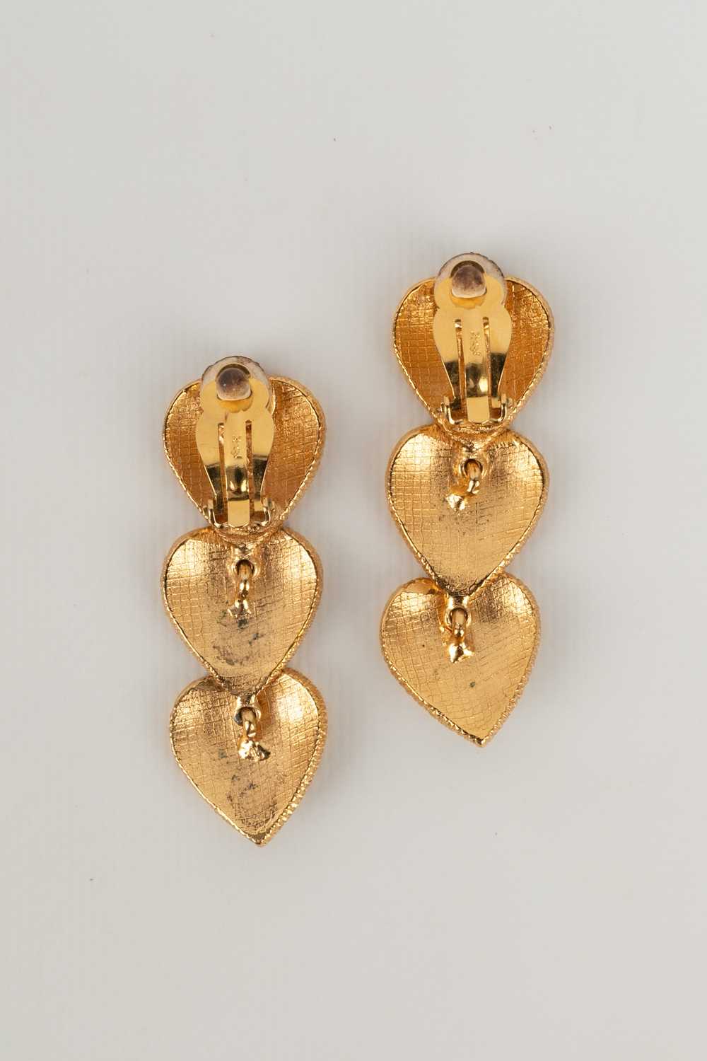 Yves Saint Laurent heart earrings - image 6