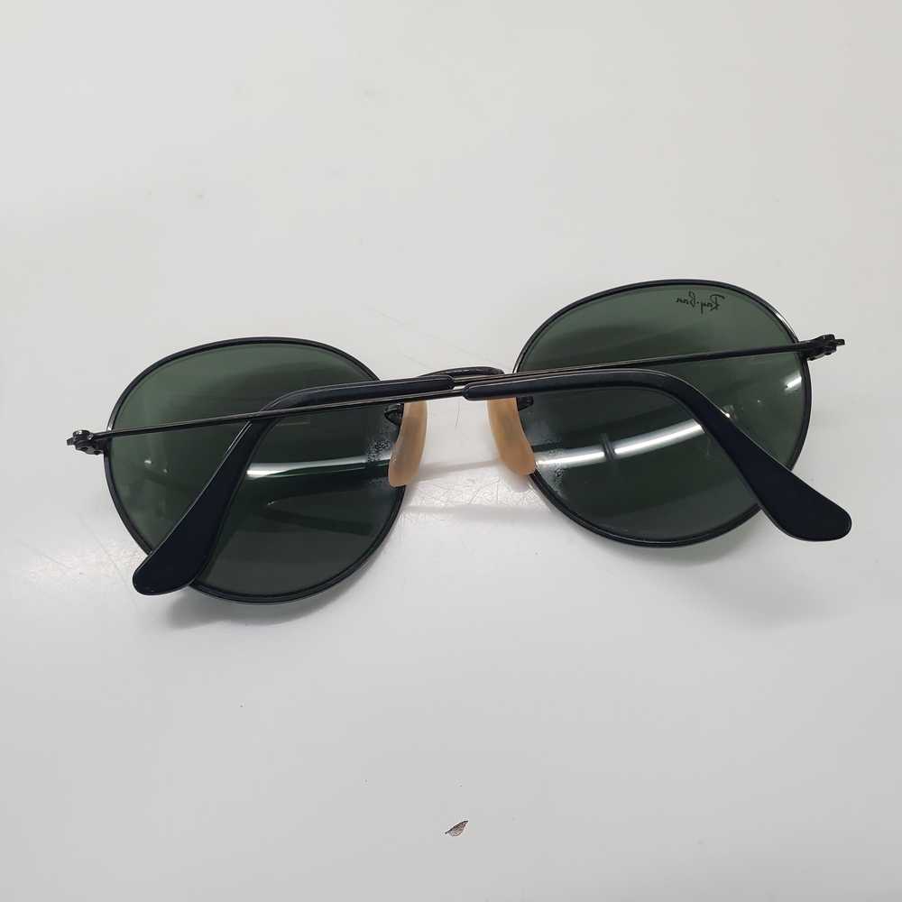 Vintage Ray-Ban Round Green Lenses Black Frame Su… - image 3