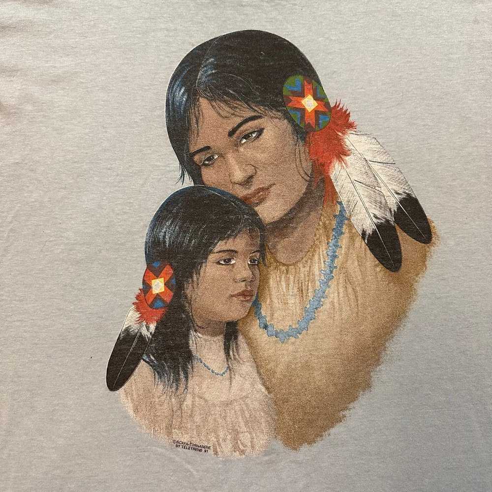 Vintage Native American Woman Mother Shirt - image 2