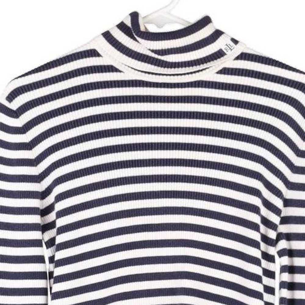 Ralph Lauren Striped Rollneck - Large White Cotton - image 3