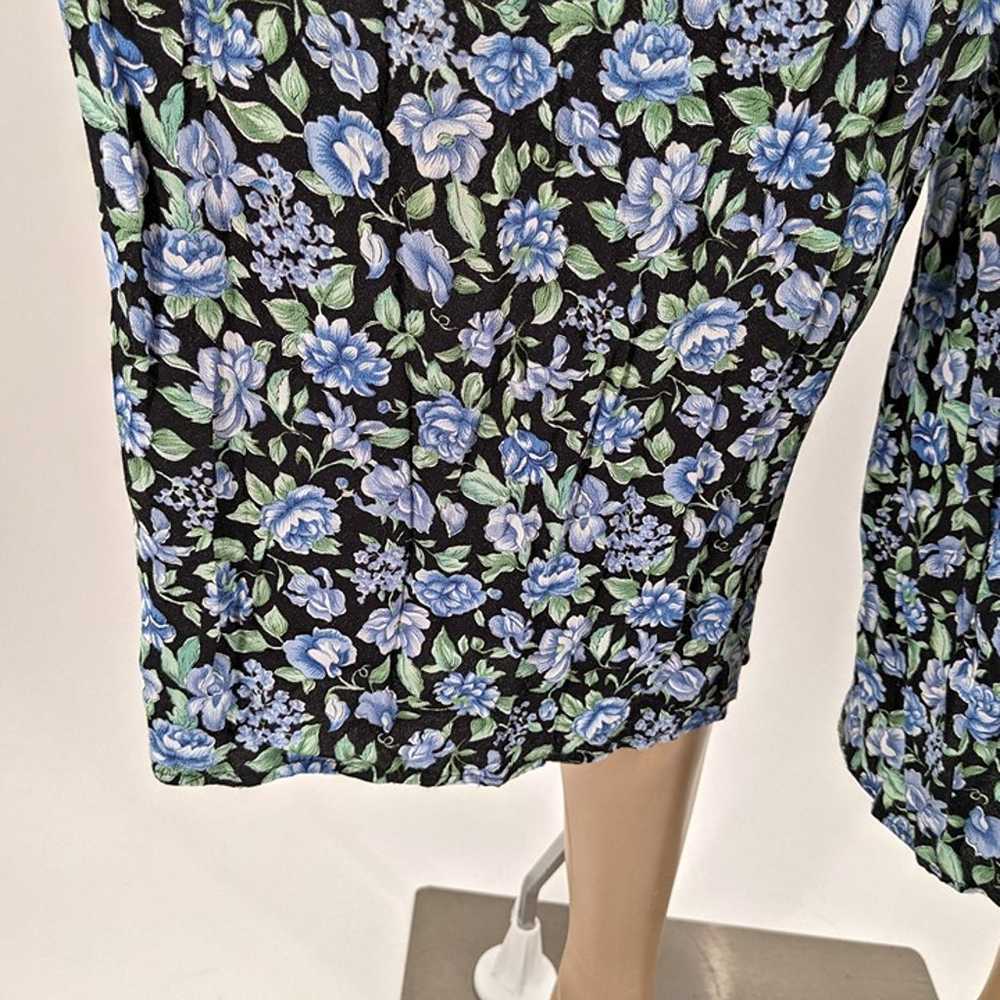 Vintage 80s CDC Jumpsuit Floral Ditzy Wide Leg Bu… - image 10