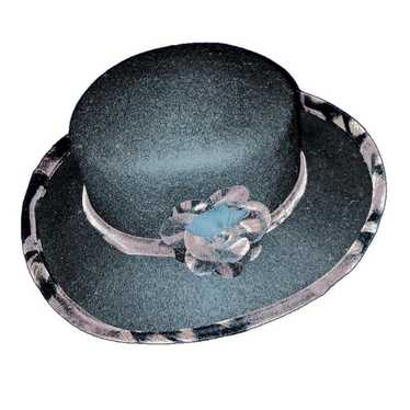 Fedora Hat adorable vintage flower patterned medi… - image 1
