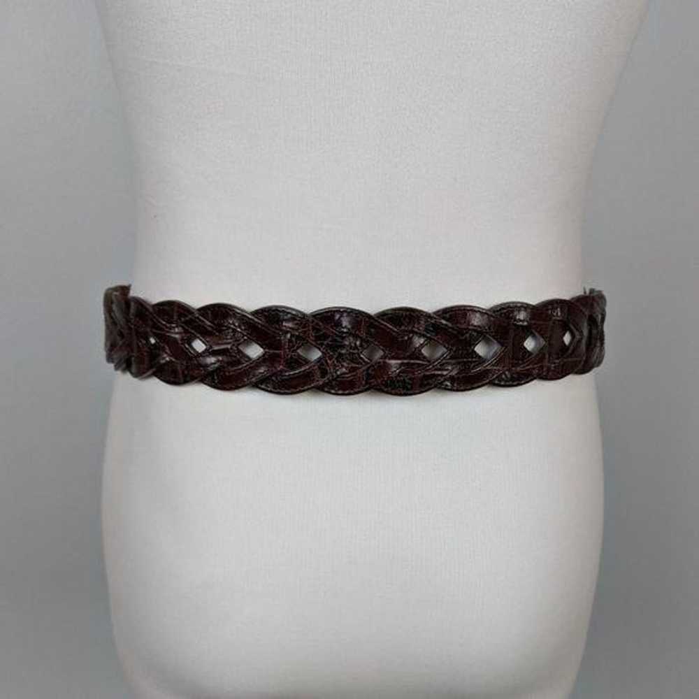 Vintage Leather Convertible Belt 34 L Tan Brown B… - image 5