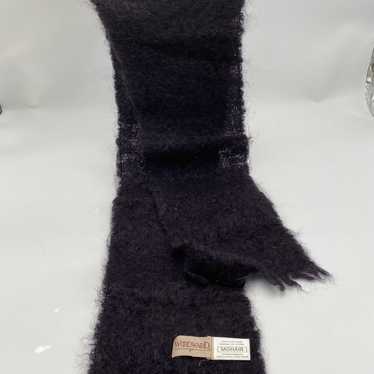 Woodward NWOT Vintage Mohair Wool Black Scarf - image 1