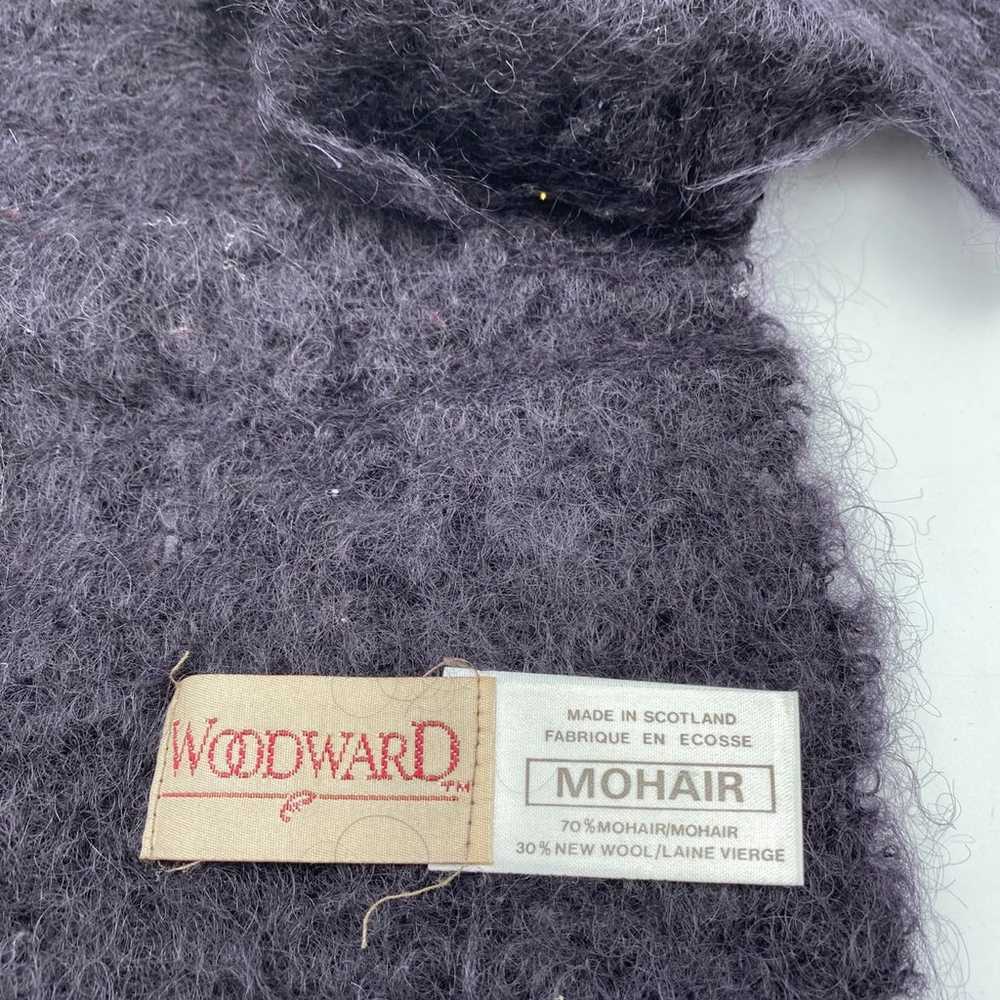 Woodward NWOT Vintage Mohair Wool Black Scarf - image 2