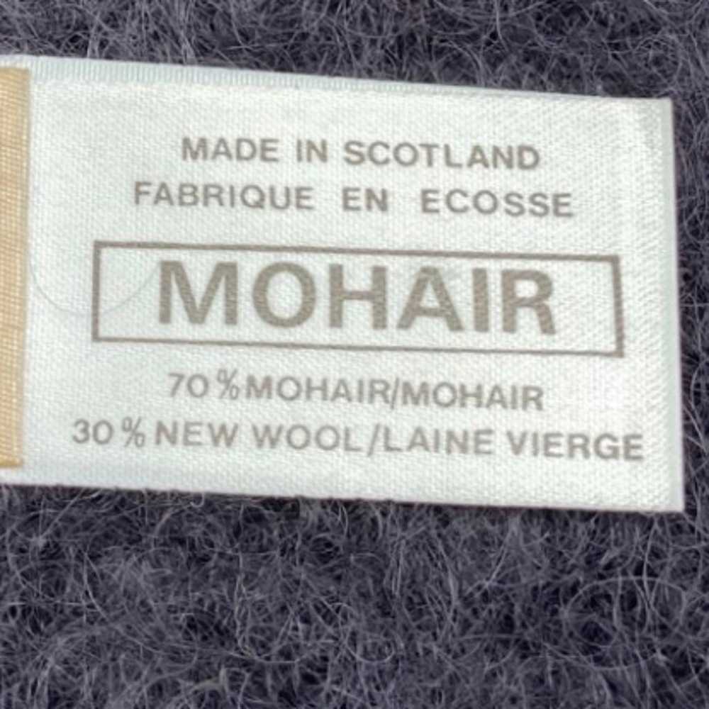 Woodward NWOT Vintage Mohair Wool Black Scarf - image 3