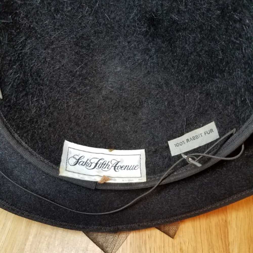 Vintage Saks Fifth Avenue Hat with Bow - image 5