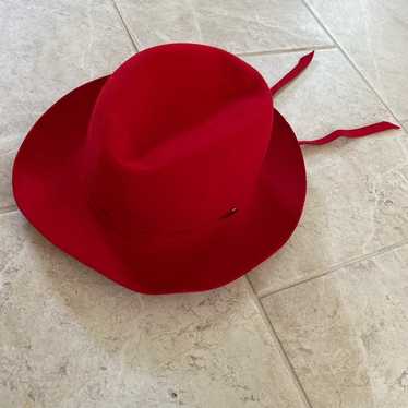 Henry Pollak Red Wool Felt Hat - image 1